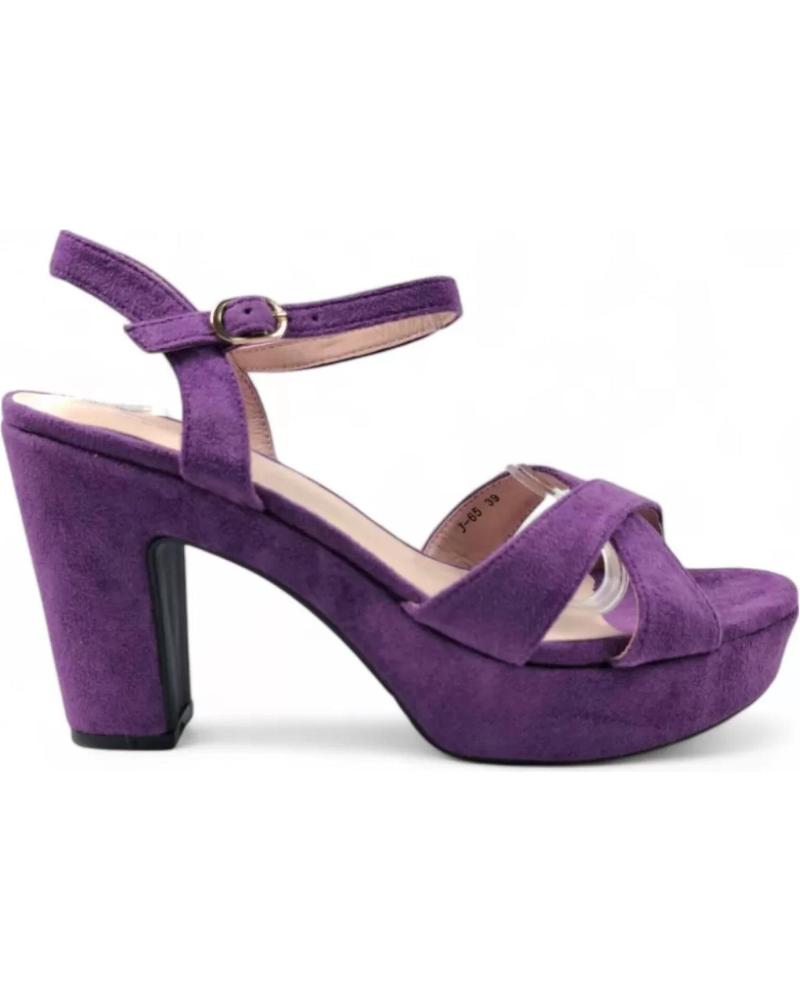 TIMBOS SANDALIA DE TACÓN Y PLATAFORMA MODELO 131423 MORADO MORADO