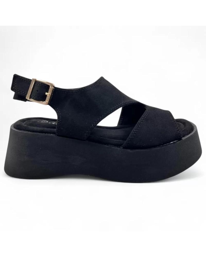 SANDALIA PLATAFORMA TIMBOS MODELO 131412 NEGRA NEGRO