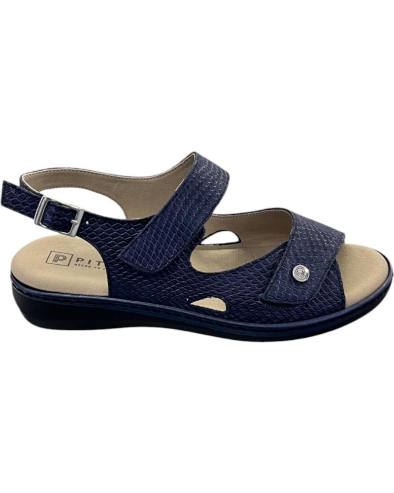 SANDALIAS PLANAS PITILLOS 10300 MARINO CON VELCRO Y ANCHO ESPECIAL VARIOS COLORES