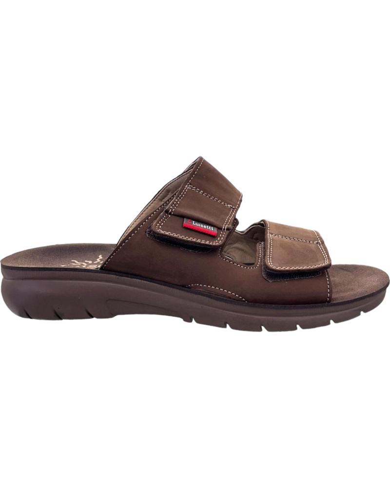 ZUECOS LUISETTI 34101GS DE PIEL GRASO CON AJUSTE DE VELCRO CAFE