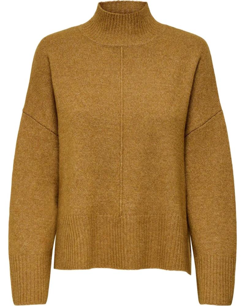 ONLY JERSEY CUELLO ALTO 1535184 COLOR CAQUI CAQUI