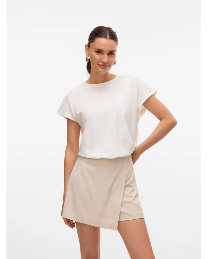 VERO MODA CAMISETA MUJER MANGA CORTA 10325735 BLANCO