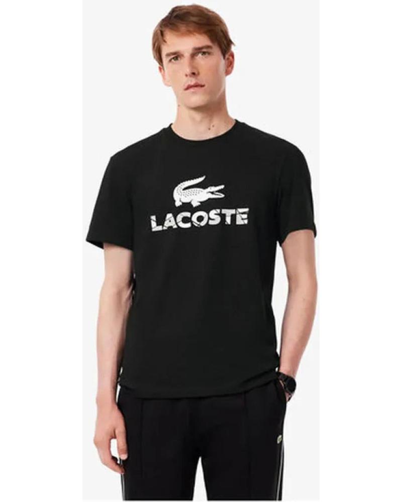 CAMISETA MANGA CORTA LACOSTE TH5509 NEGRA NEGRO