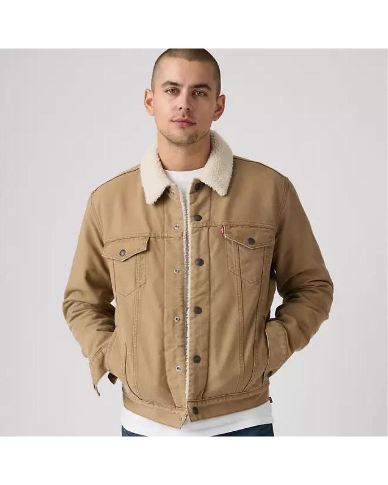 CHAQUETA VAQUERA LEVI'S 163650305 BEIGE CON FORRO DE BORREGUILLO BEIGE