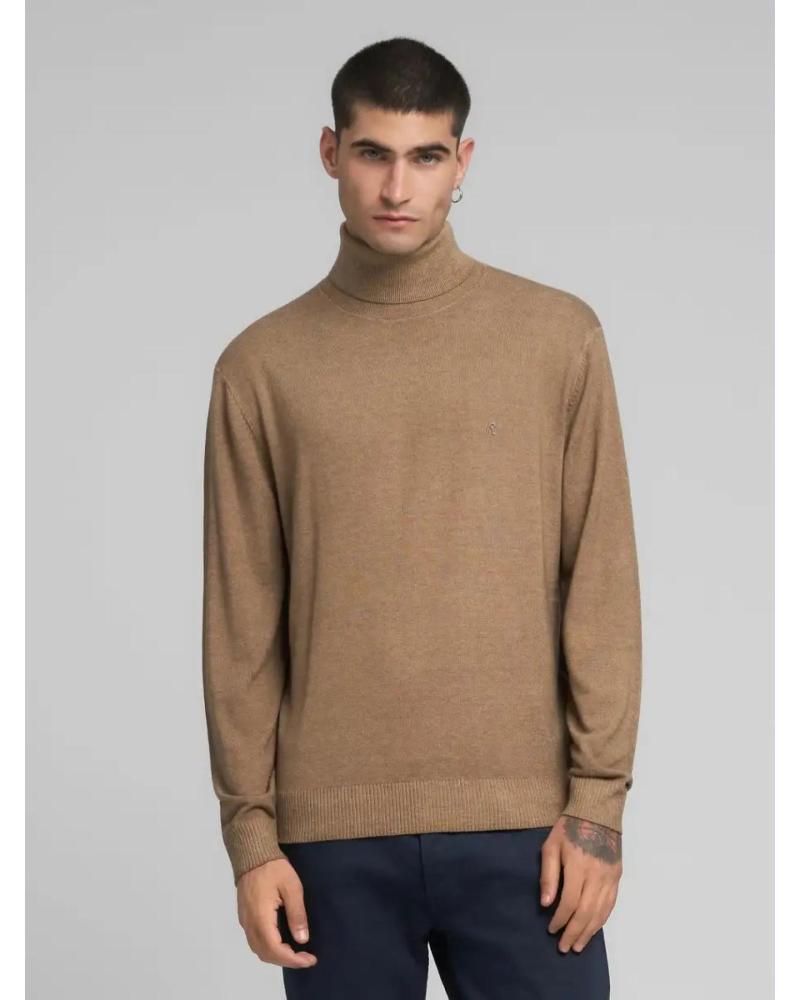 REPLAY JERSEY DE CUELLO ALTO UK4855 BEIGE DE MEZCLA DE LANA BEIGE