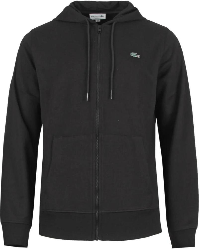 SUDADERA CON CAPUCHA LACOSTE ESSENTIALS HOMBRE NEGRA NEGRO