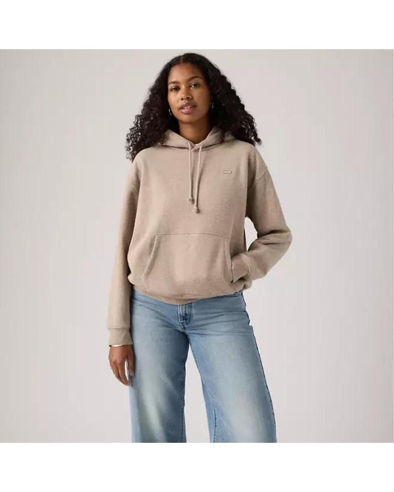 SUDADERA LEVIS LOGO A59430030 BEIGE CON CAPUCHA BEIGE