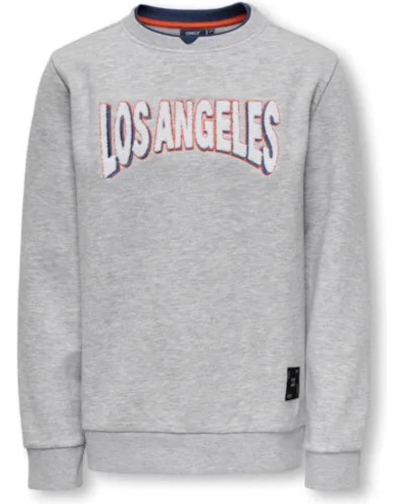 SUDADERA CUELLO REDONDO ONLY KIDS GRIS 'LOS ANGELES' 15335306 GRIS