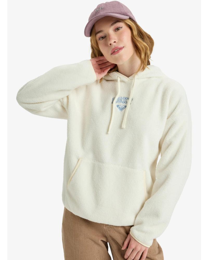 SUDADERA CON CAPUCHA ROXY COOL CALLING PARA MUJER - BLANCO BLANCO