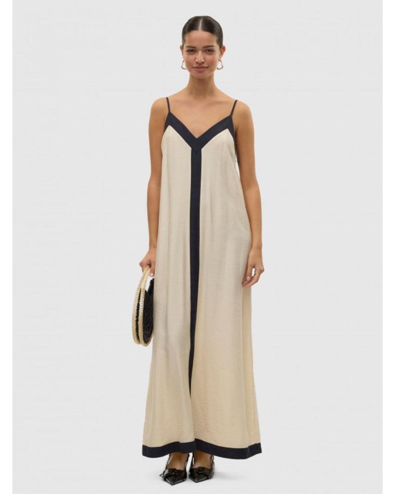 VESTIDO LARGO VERO MODA DE TIRANTES FINOS NEGRO - MODELO 10329793 NEGRO