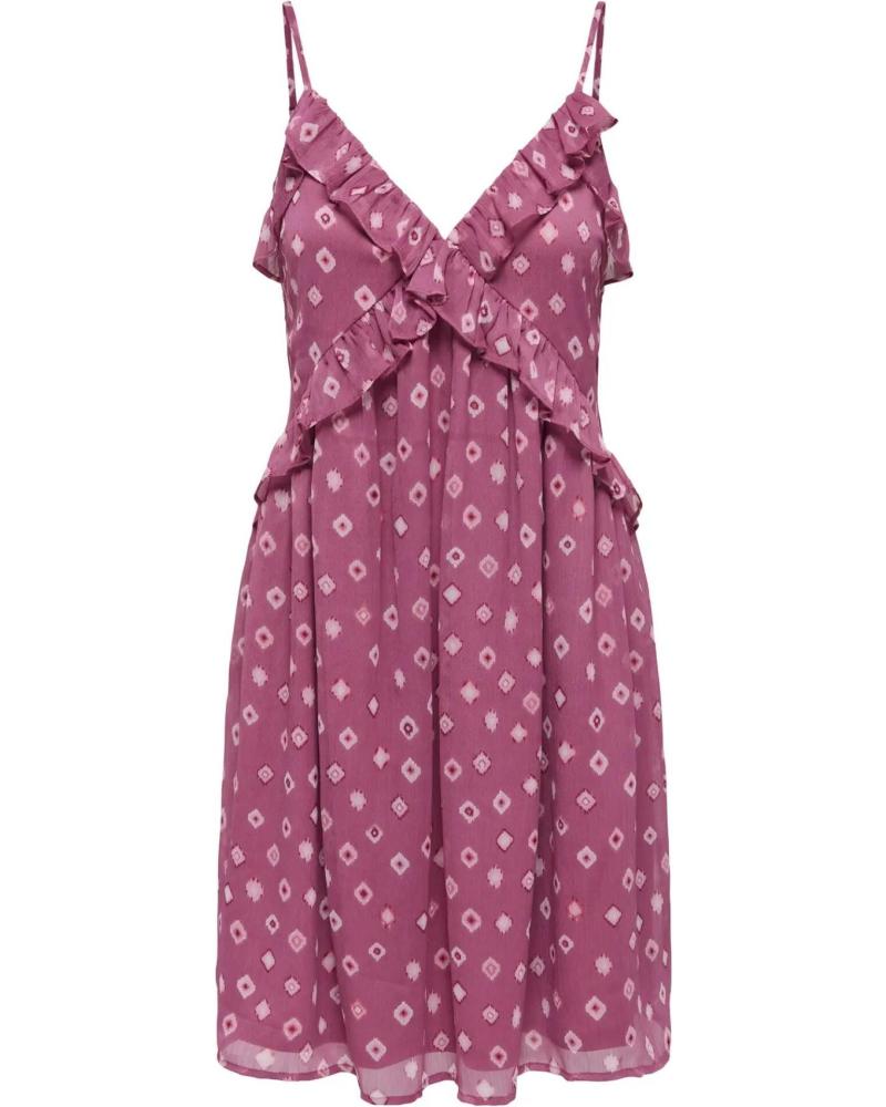 VESTIDO CORTO ONLY GRETECHEN 15366892 DE TIRANTES ROSA ROSA