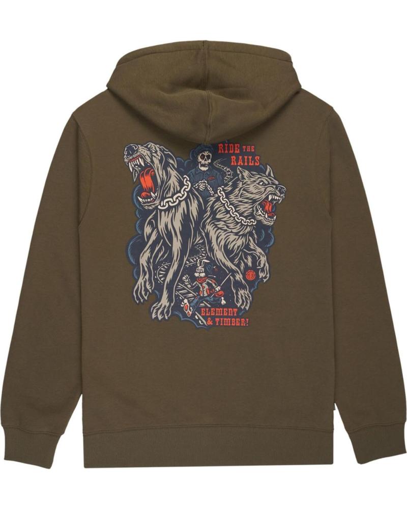 ELEMENT SUDADERA CON CAPUCHA TIMBER GUARD DOGS PULLOVER - VERDE OLIVA NAN