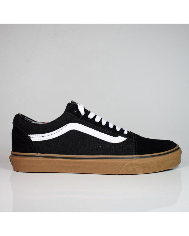 VANS OLD SKOOL NEGRO SUELA CARAMELO ZAPATILLAS URBANAS NEGRO
