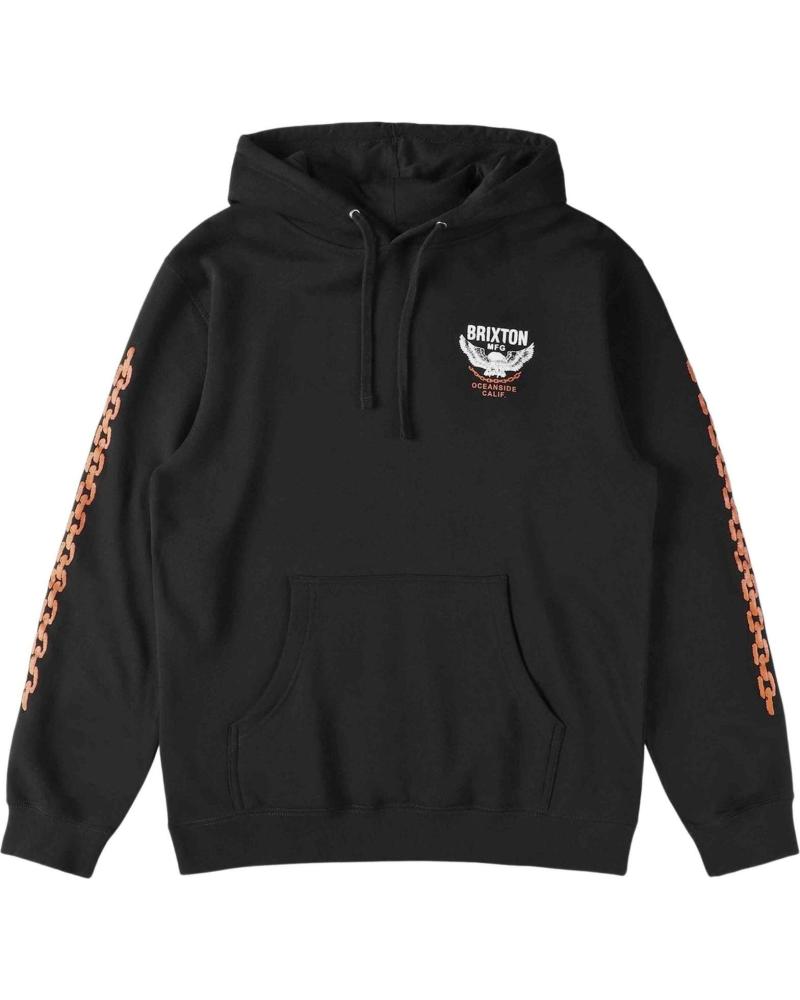 SUDADERA CON CAPUCHA BRIXTON BLACK CON ESTAMPADO DE ÁGUILA BLACK