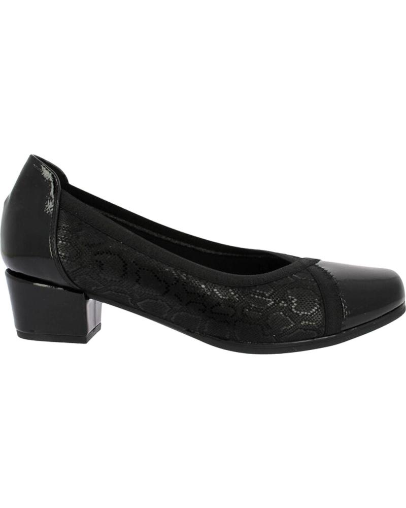 BAILARINAS DOCTOR CUTILLAS 81763 CON TACÓN ESTAMPADO NEGRO NEGRO