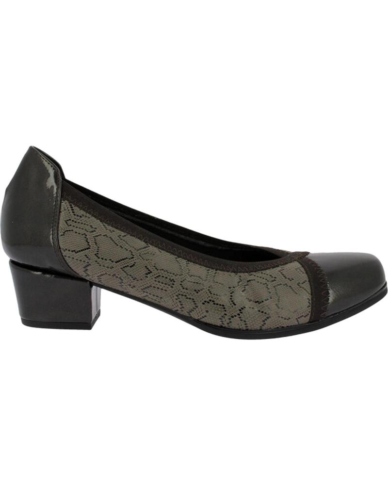 D`CUTILLAS DOCTOR CUTILLAS 81763 - BAILARINAS CON TACÓN BAJO ESTAMPADO ANTRACITA ANTRACITA