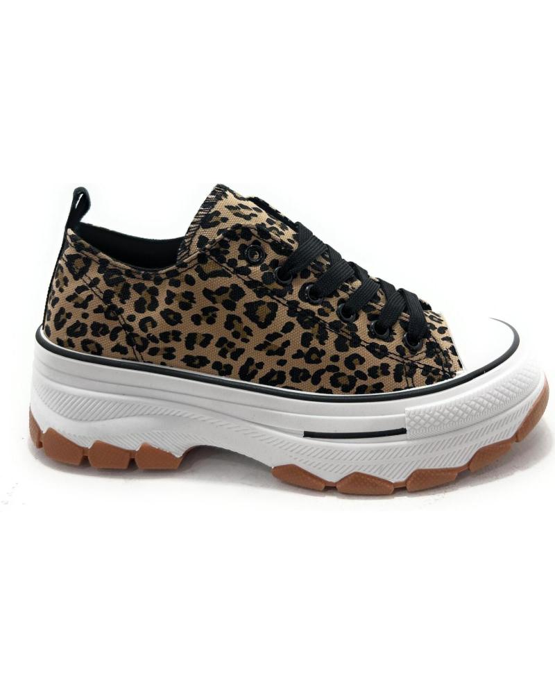 ZAPATILLAS DE LONA CHIC VISION LEOPARDO CON PUNTERA Y PLATAFORMA ALTA VARIOS COLORES