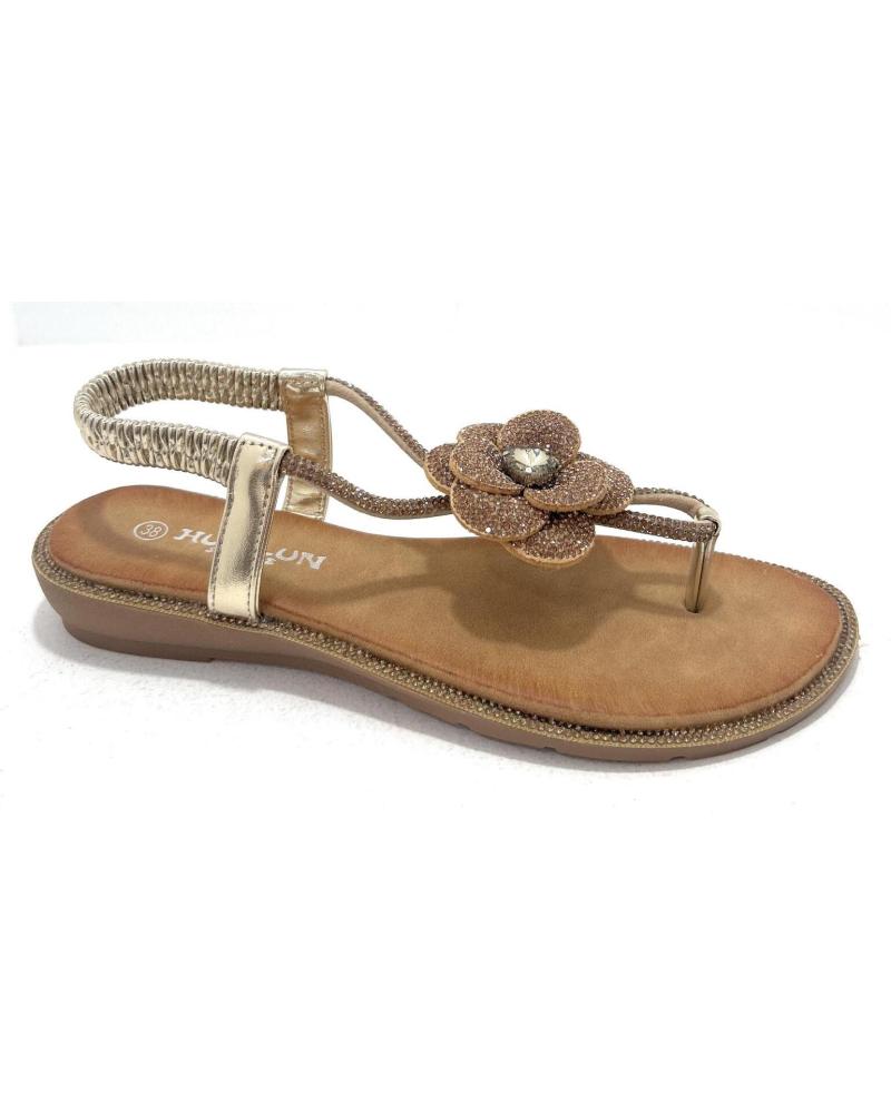 SANDALIAS HUALUN CUNA BAJA FLOR BRILLANTE AMARILLO AMARILLO