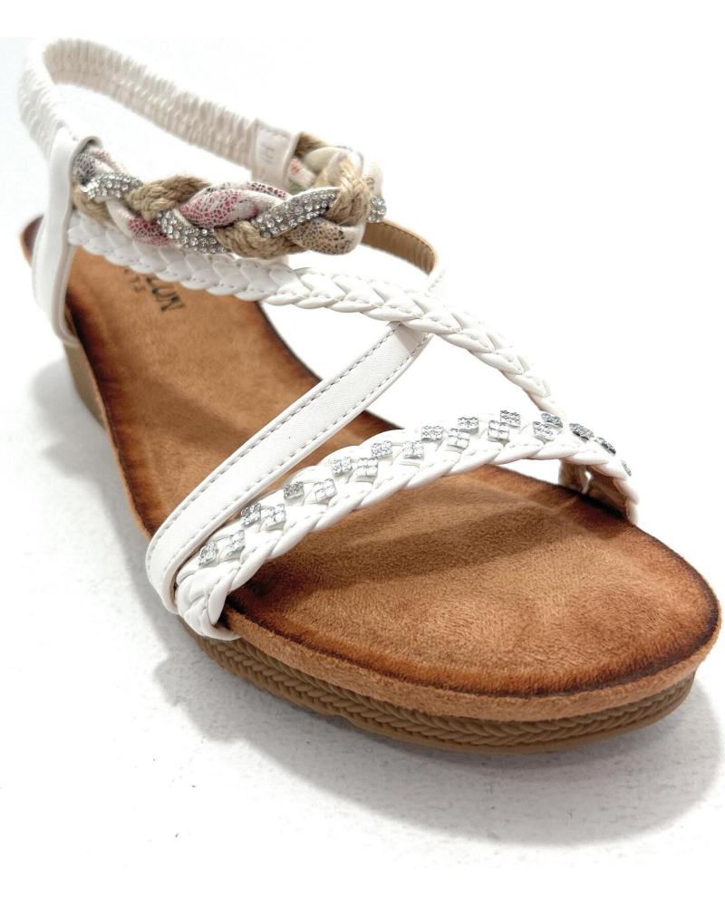 SANDALIAS HUALUN CUNA CONFORT TIRAS TRENZADAS BLANCO BLANCO