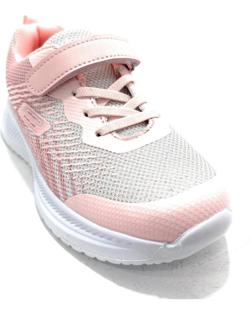 ZAPATILLAS DEPORTIVAS DEMAX RUN PARA NIÑA CON VELCRO Y CORDÓN ELÁSTICO ROSA ROSA