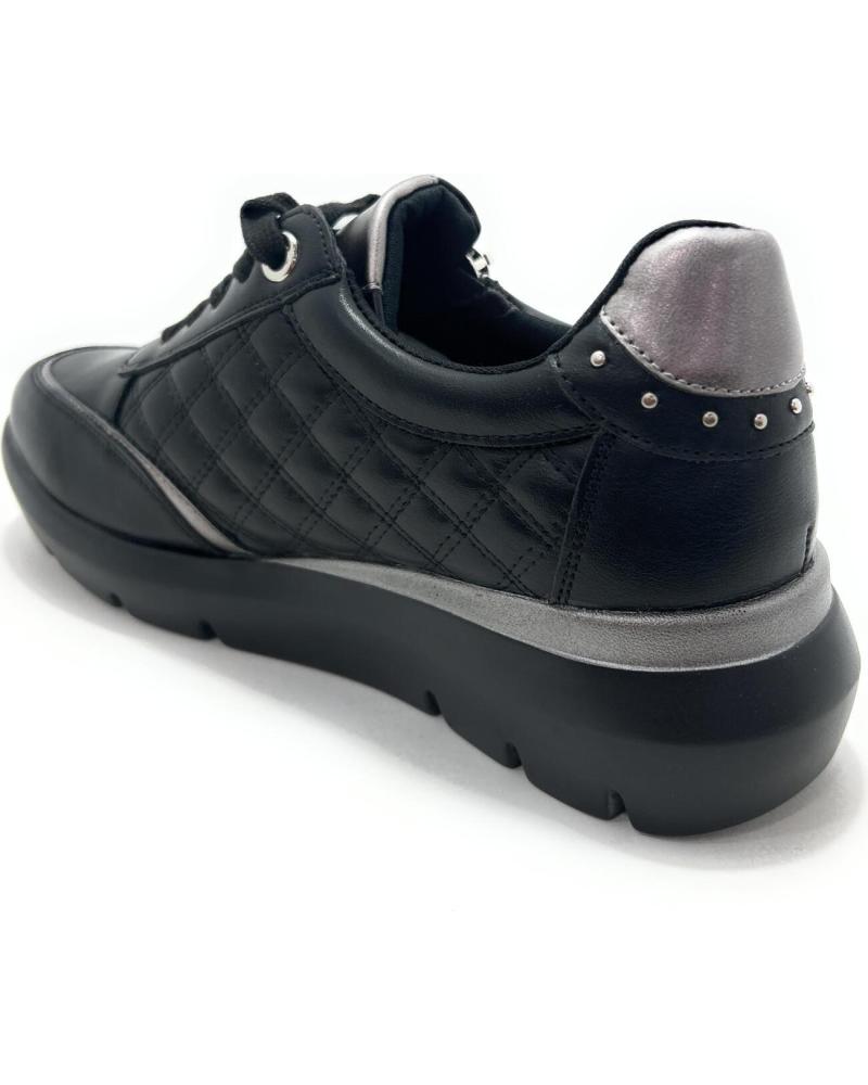 HUALUN ZAPATO DE CUÑA CONFORT RELAX CON CORDONES Y CREMALLERA NEGRO NEGRO