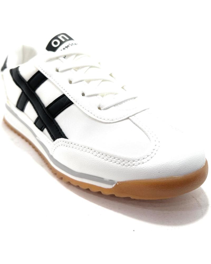 BUBBLE BOBBLE ZAPATILLAS CLASSIC CADETE BLANCAS CON CORDONES BLANCO