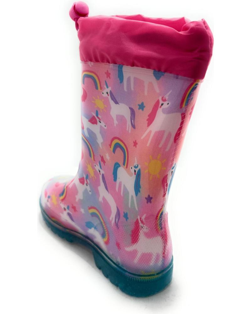 BUBBLE BOBBLE BOTAS DE AGUA UNICORNIO CON LUCES, ROSA ROSA