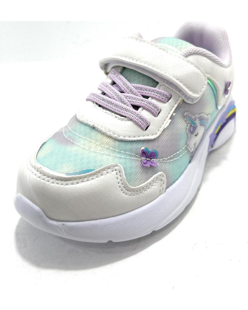 ZAPATILLAS BUBBLE BOBBLE UNICORNIO CON LUCES Y CIERRE ADHERENTE BLANCAS BLANCO
