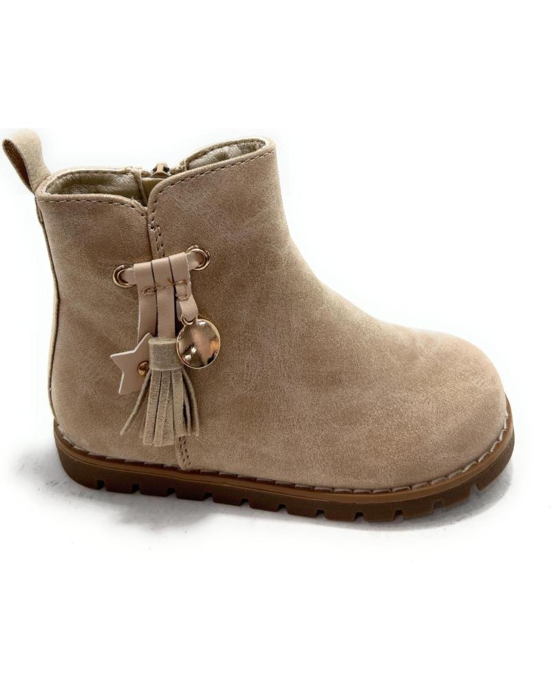 BUBBLE BOBBLE BOTÍN AMARILLO CON CREMALLERA Y BORLA, SUELA DE GOMA AMARILLO