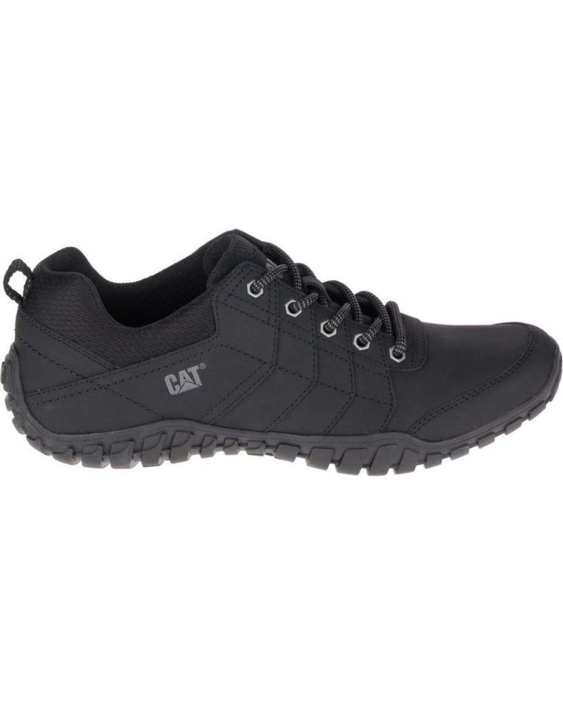 CATERPILLAR ZAPATILLAS DE PIEL NEGRAS CON CORDONES NEGRO