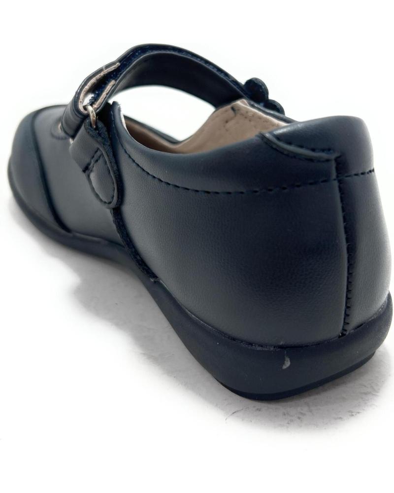 MERCEDITAS COLEGIALES BUBBLE BOBBLE DE PIEL CON CIERRE ADHESIVO Y DETALLE FLORAL AZUL AZUL