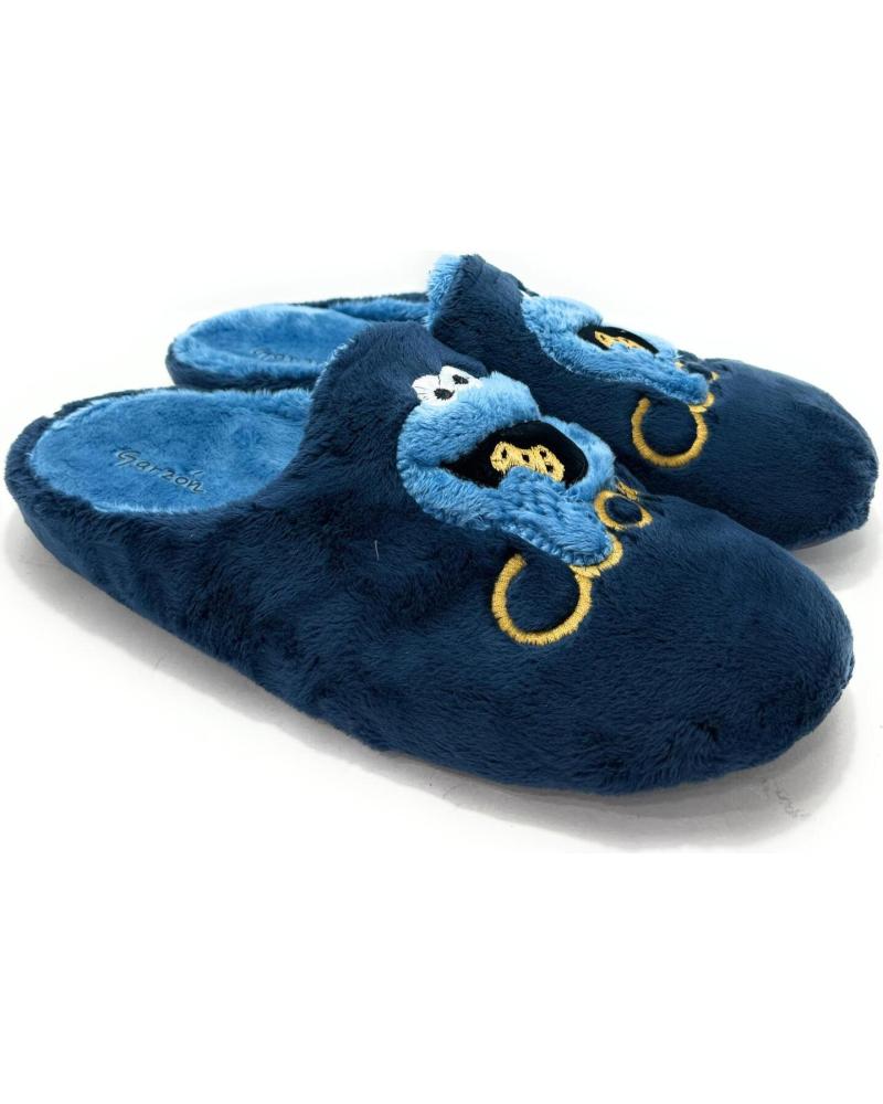 GARZON ZAPATILLAS DE CASA PARA HOMBRE DISEÑO MONSTRUO DE LAS GALLETAS AZUL AZUL