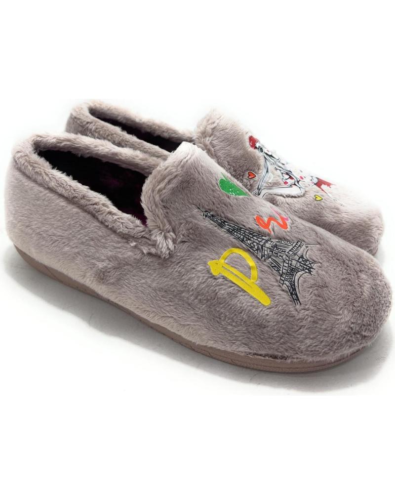 ZAPATILLAS DE CASA CERRADAS ALCALDE PARIS CO, BEIGE BEIGE