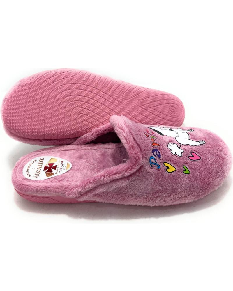 ALCALDE ZAPATILLAS DE CASA PERRO PARÍS CONFO ROSA ROSA