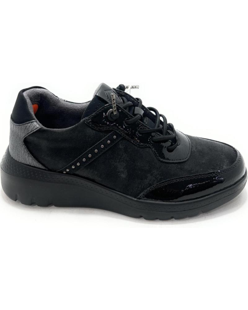 MYSOFT DEPORTIVAS CON CORDONES NEGRAS NEGRO
