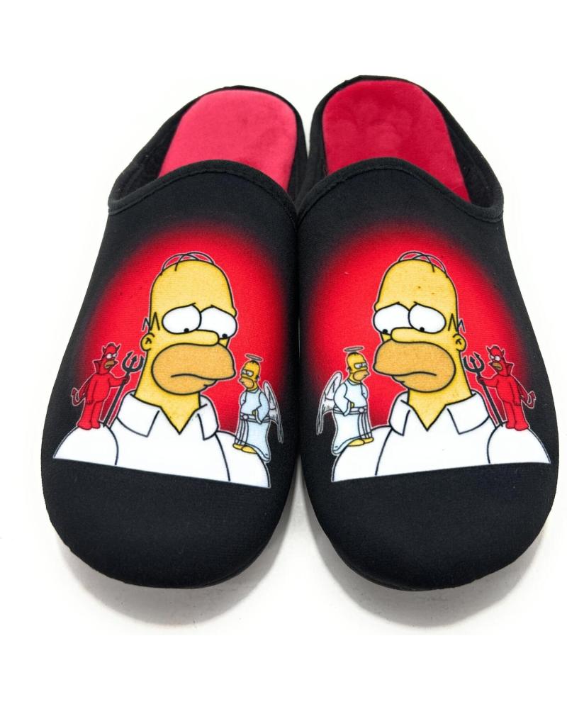 ALCALDE ZAPATILLAS DE CASA HOMER SIMPSON NEGRAS NEGRO