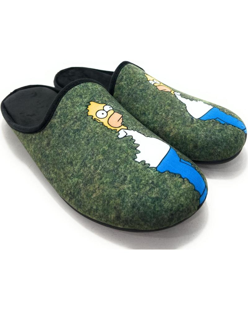 ZAPATILLAS DE CASA ALCALDE HOMER DIVERTIDO VERDES VERDE