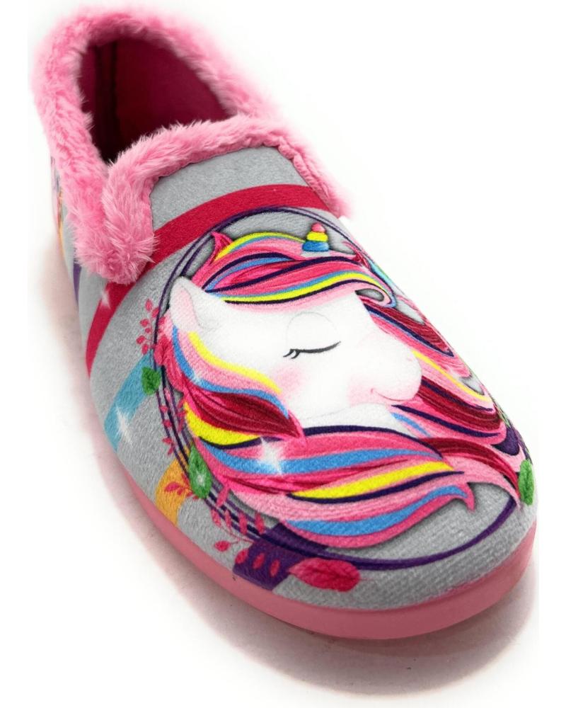 ZAPATILLAS DE CASA ALCALDE UNICORNIO CERRADAS - GRIS GRIS