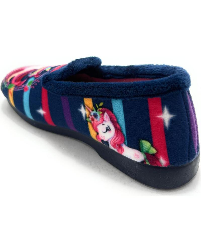 ALCALDE ZAPATILLAS DE CASA CERRADAS UNICORNIO AZULES PARA NIÑA AZUL
