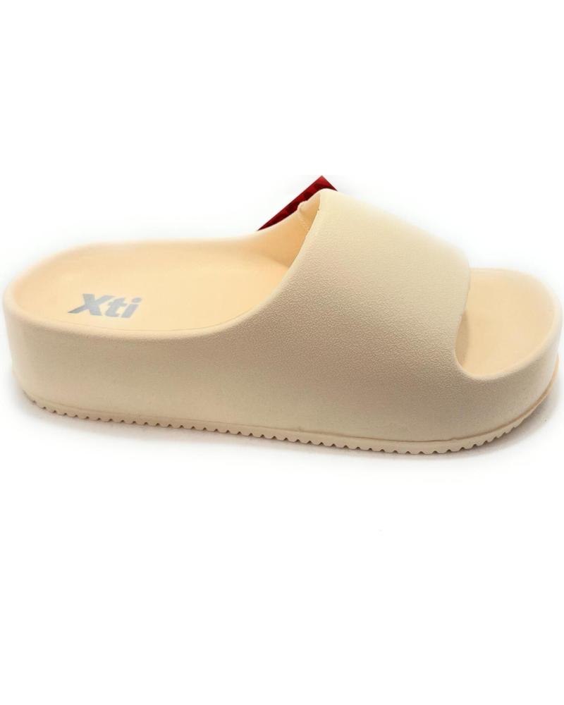 CHANCLAS XTI DE PLAYA CON PLATAFORMA BEIGE BEIGE