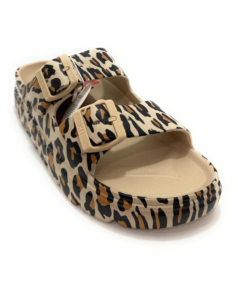 XTI SANDALIAS DE DOBLE HEBILLA ESTAMPADO ANIMAL PRINT VARIOS COLORES