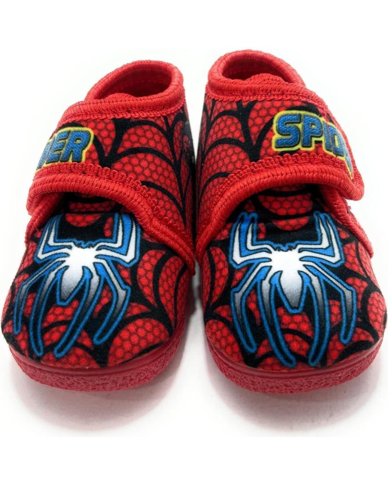 ALCALDE ZAPATILLAS DE CASA NIÑO SPIDER-MAN ROJAS CON CIERRE ADHERENTE ROJO