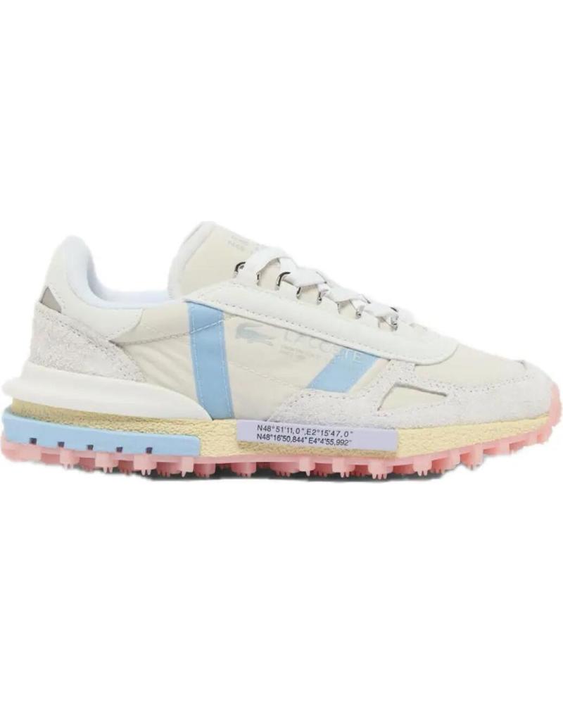 ZAPATILLAS LACOSTE ELITE ACTIVE 50SFA0074 BEIGE CON SUELA MULTICOLOR BEIGE