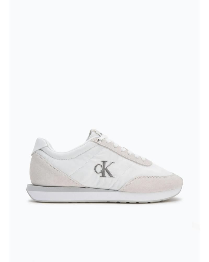 ZAPATILLAS CALVIN KLEIN RETRO RUNNER ESS MIX MAT BLANCAS BLANCO
