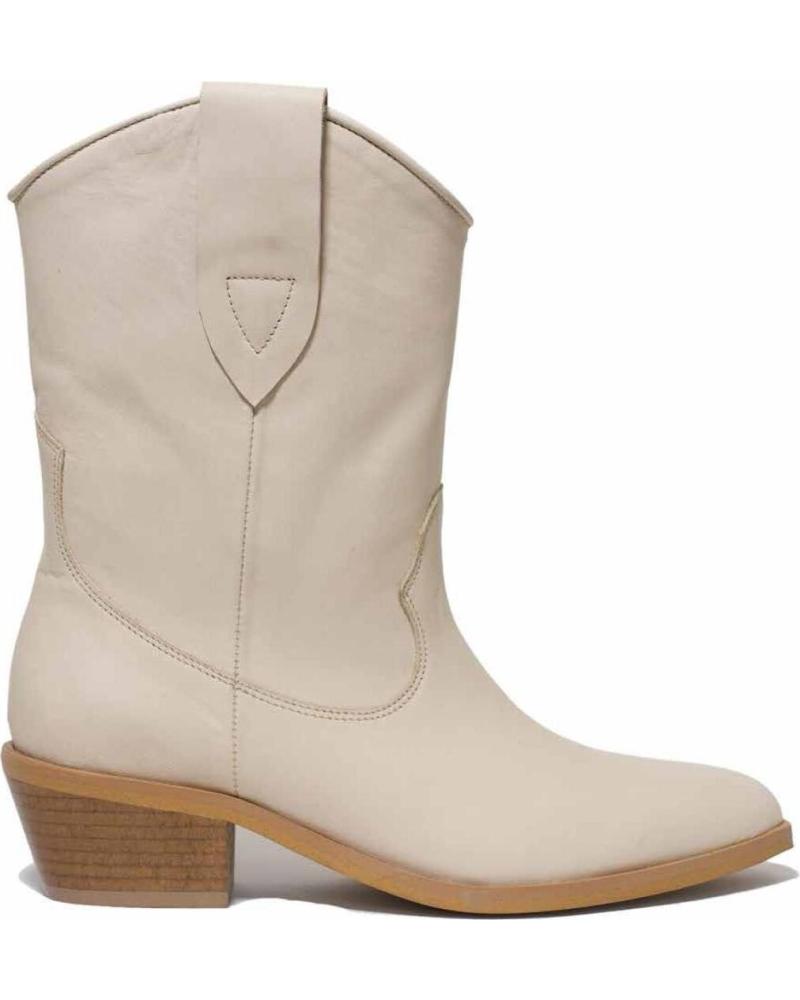 BEAT SHOES BOTA COWBOY CHAPEL 1.1 BEIGE - BOTÍN WESTERN DE CAÑA CORTA BEIGE