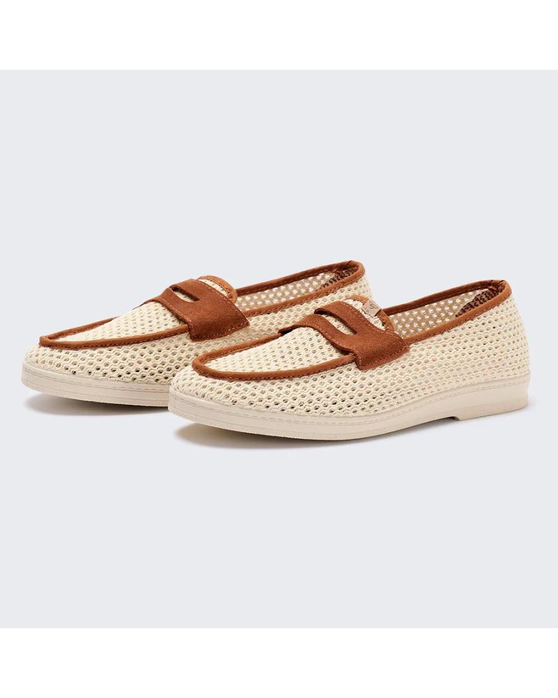 MAIANS MOCASÍN EUGENIO DE REJILLA BEIGE BEIGE