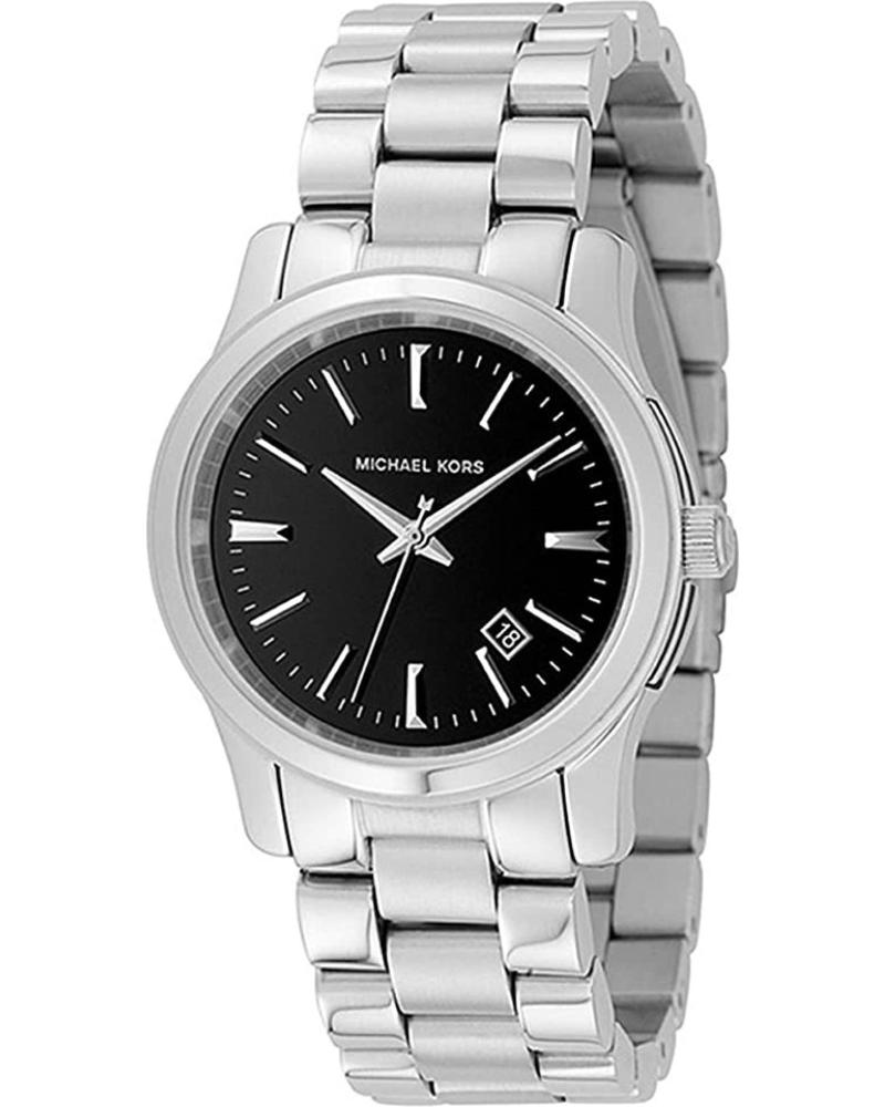 RELOJ MICHAEL KORS MK5159 PLATEADO CON ESFERA NEGRA PARA MUJER PLATEADO