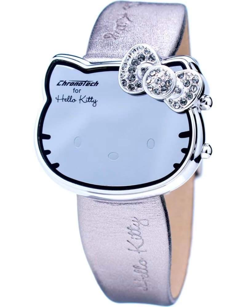 Reloj Chronotech CT7104L-22 Plateado Hello Kitty con Pedrería Plateado