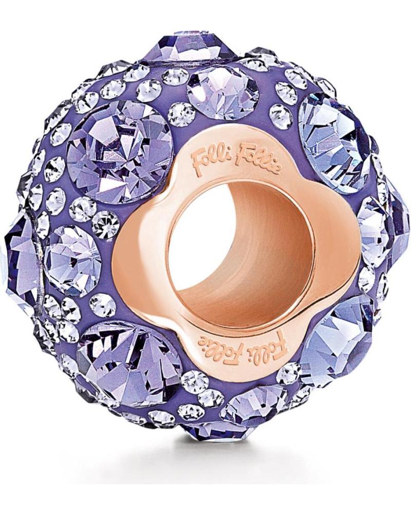 ABALORIO ESFÉRICO FOLLI FOLLIE 3P13T018RX CON CRISTALES LILA