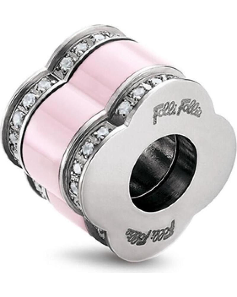 ABALORIO FOLLI FOLLIE 3P16F003PC CON CRISTALES Y ESMALTE ROSA